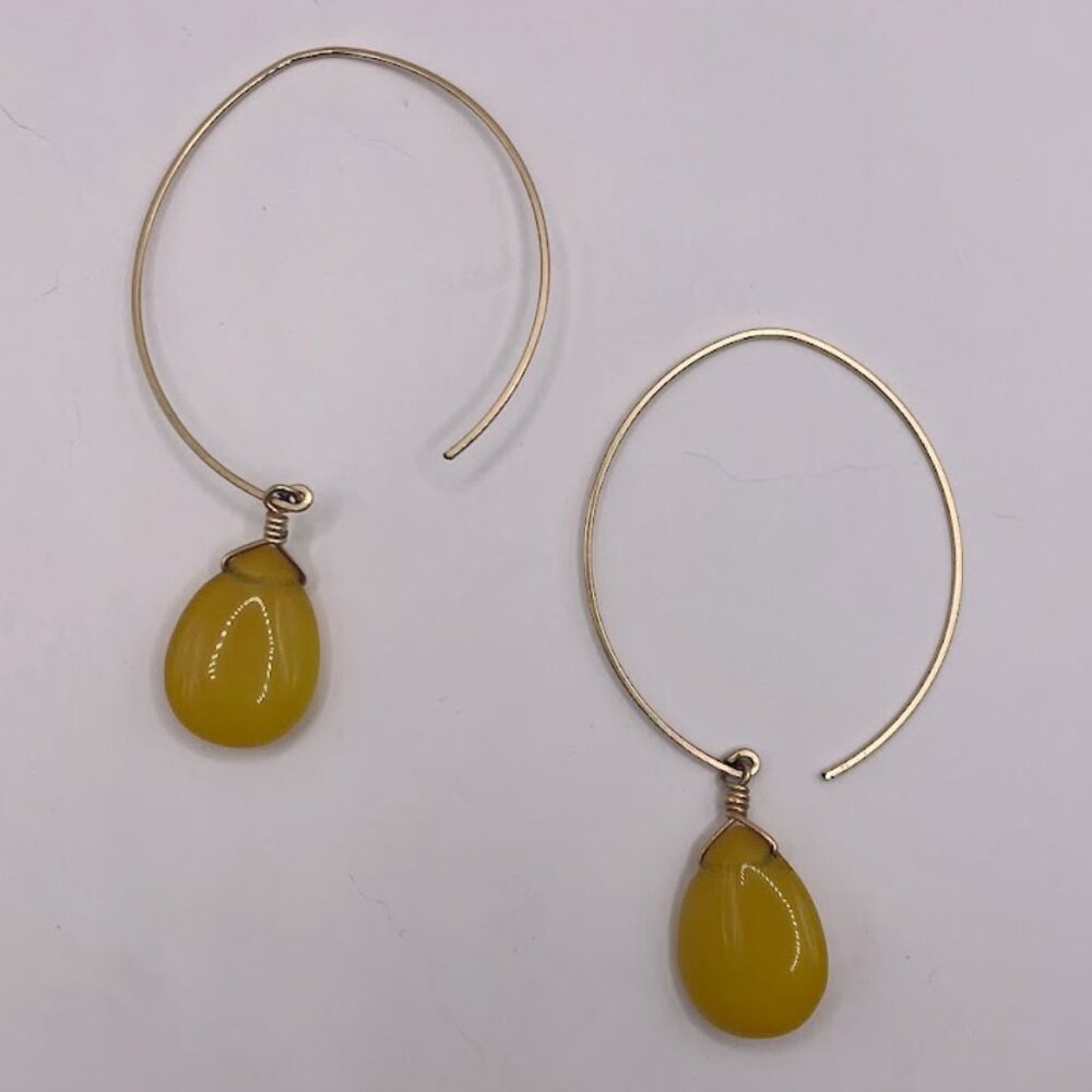 Noon Design Shop Core Collection Yellow Gold Drop Earrings